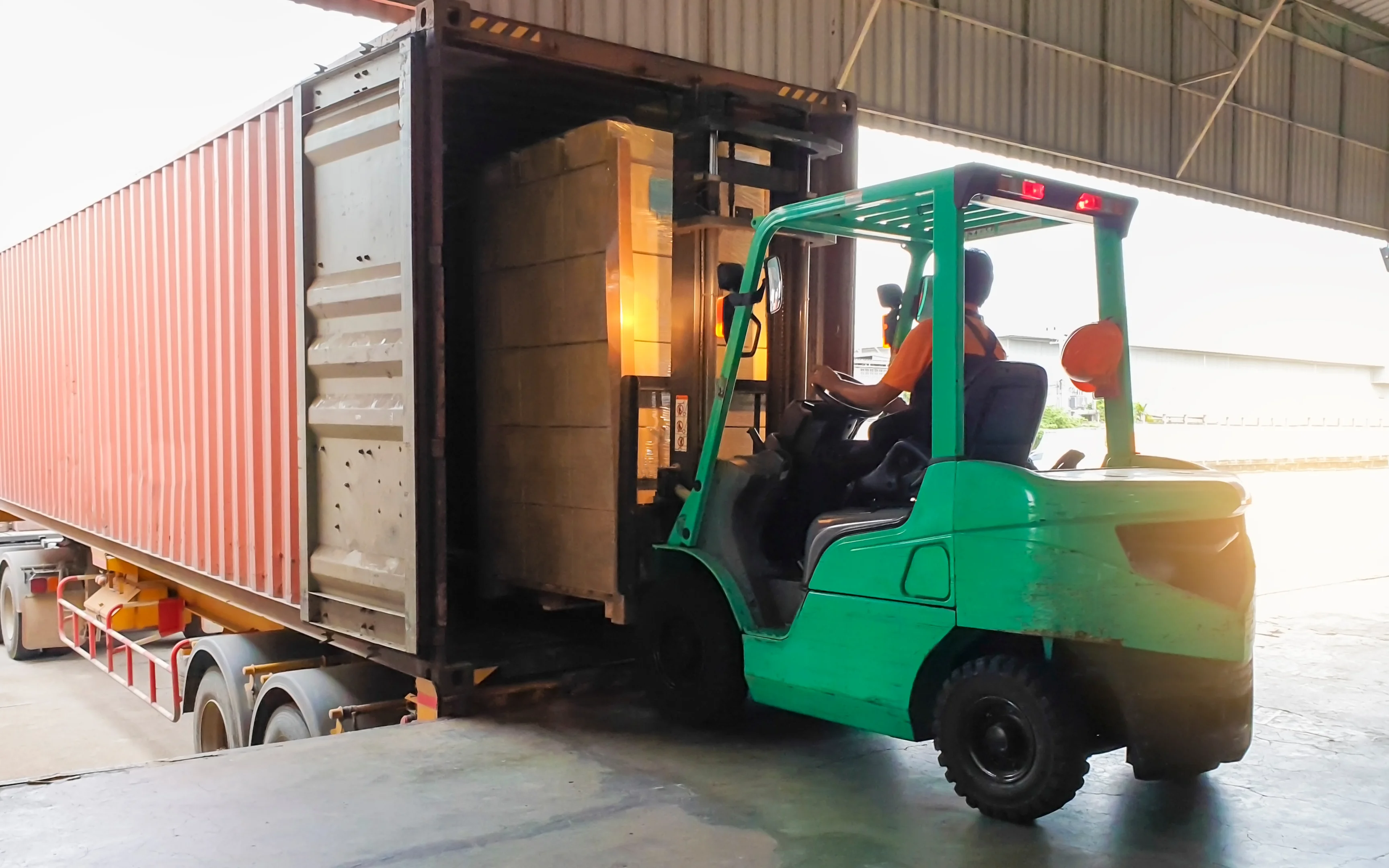 A shipping cart for curb ramps
